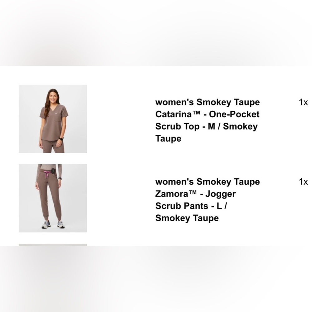 COPY - Figs scrub top - taupe